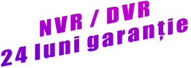 NVR / DVR 24 luni garanție